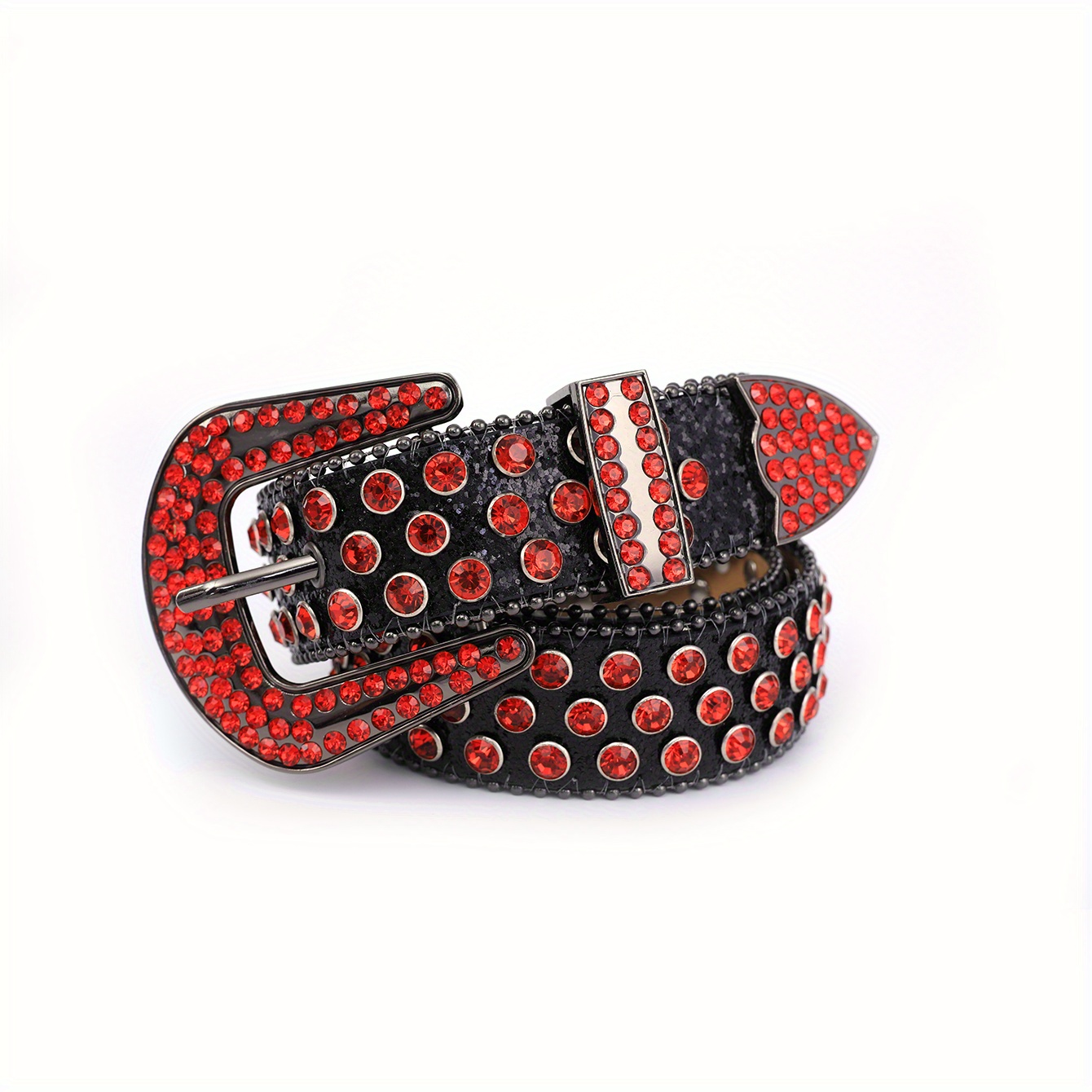 Fashion Rhinestone Leather Belt for Women Men Western Cowgirl