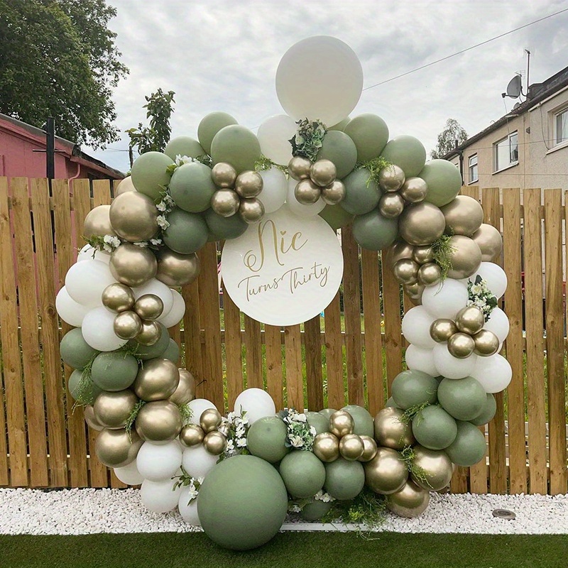 Kit Di Ghirlande Di Palloncini Beige-bianco, Verde Avocado E Dorati,  Decorazioni Per Feste Di Compleanno, Feste Di Matrimonio, Baby Shower E  Feste