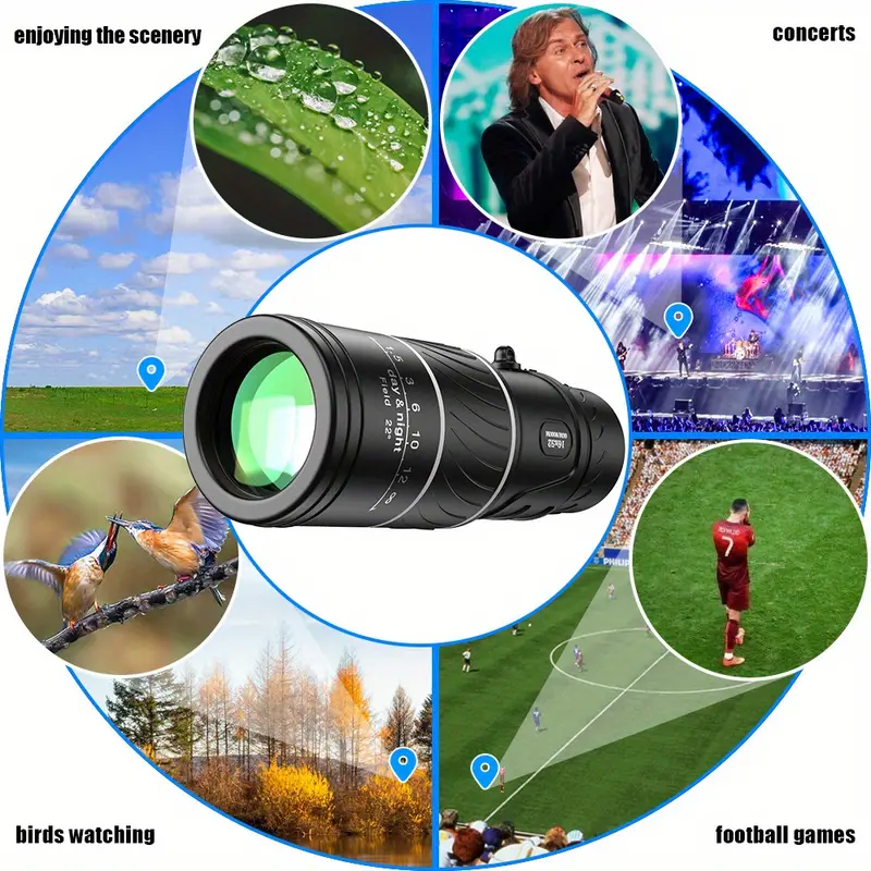 apexel hd dual focus monocular 16x52 bk4 prism compact scope for adults kids camping accessories telescope for outdoor hunting tourism bird watching details 2