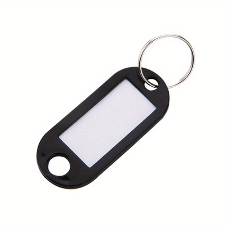5pcs Reusable Plastic Tag Key Ring Name Holder Keychain