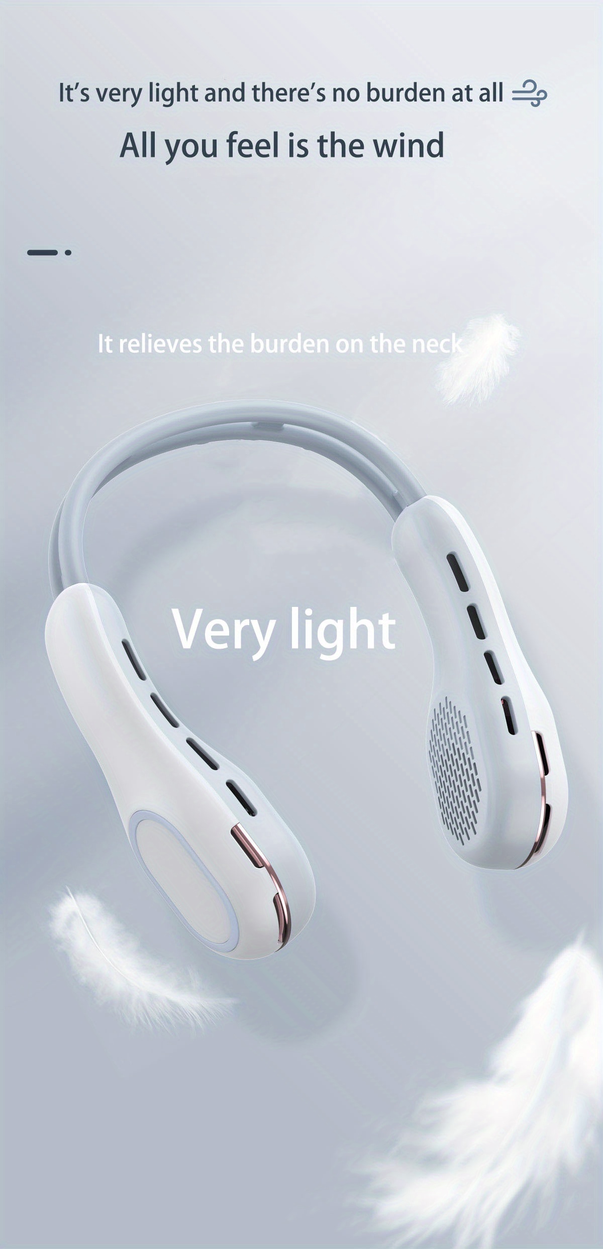 Hanged Neck Fan Ultra long Endurance Atmosphere Lamp Mute Temu