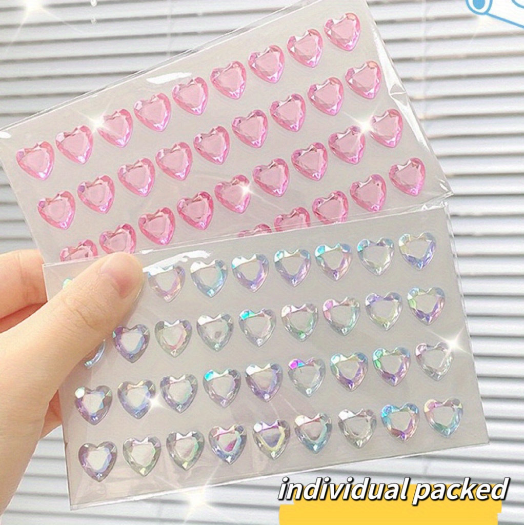 Diamond Stickers Cartoon 3d Three-dimensional DIY Heart Shaped Stickerk  Phone PC Car Decal Styling Accessories Stickers