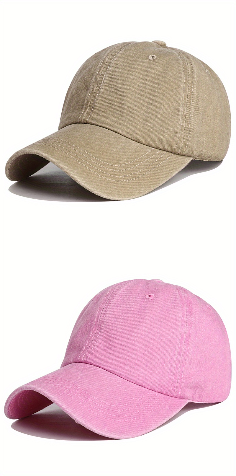 Adjustable Cotton Denim Baseball Cap For Men And Women Solid Color