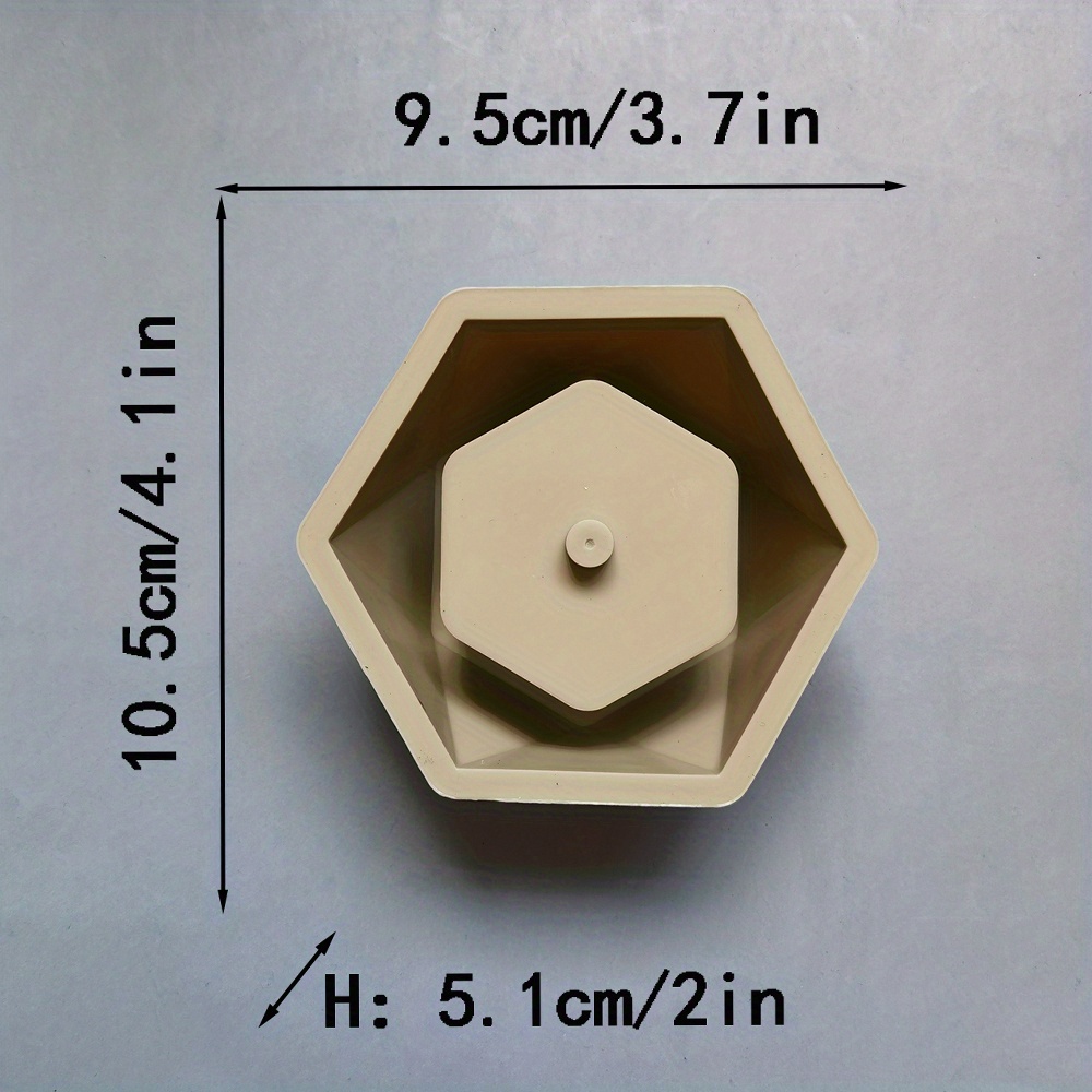 Small Hexagonal Flower Pot Shape Silicone Mold Diy Clay - Temu