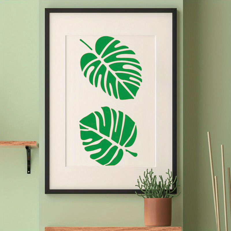 Tropical Leaf Theme Stencils Reusable Palm Fern Leaves - Temu Bahrain