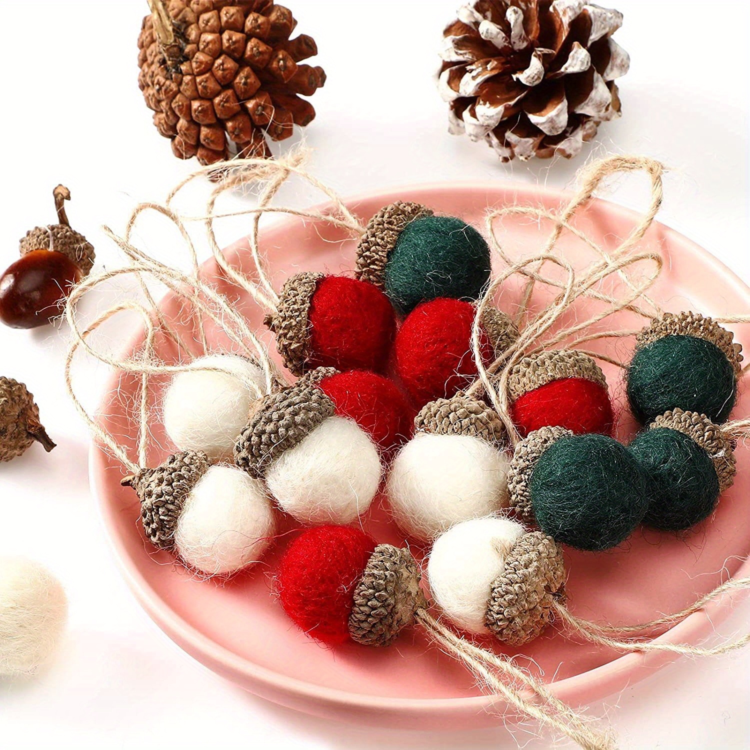 30Pcs Felt Balls String Nursery Garland Pom Poms Home Room Decor DIY