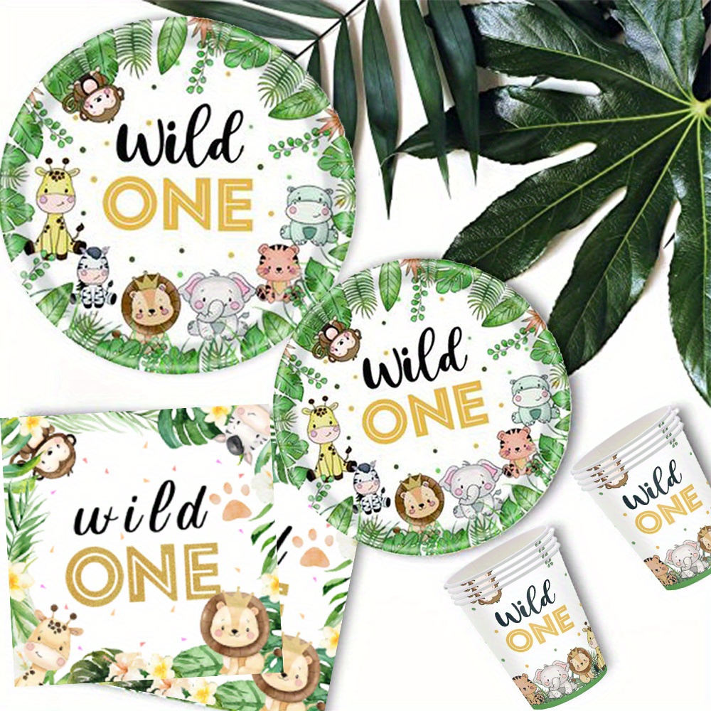 Wild Jungle Animal Party Supplies Lion Tiger Elephant And Temu