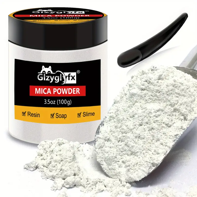 Mica Powder Blanc 100g/3.5oz, Poudre De Pigment Colorant Effet Nacré  Porcelaine Blanche Pour Résine Époxy, Gloss À Lèvres, Peinture, Teinture