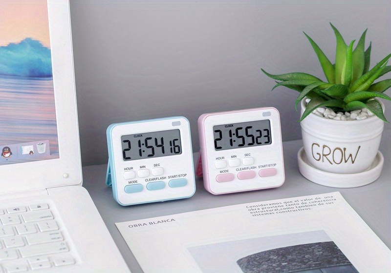 Kitchen Timer Timer Countdown Reminder Small Clock English - Temu