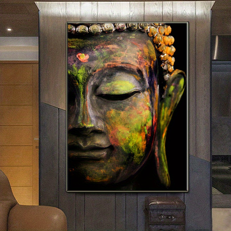 Cuadro de Buda con cara de perfil