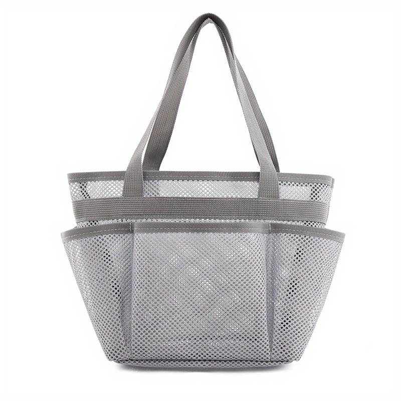 Large Capacity Mesh Beach Bag Multifunctional Foldable Handbag