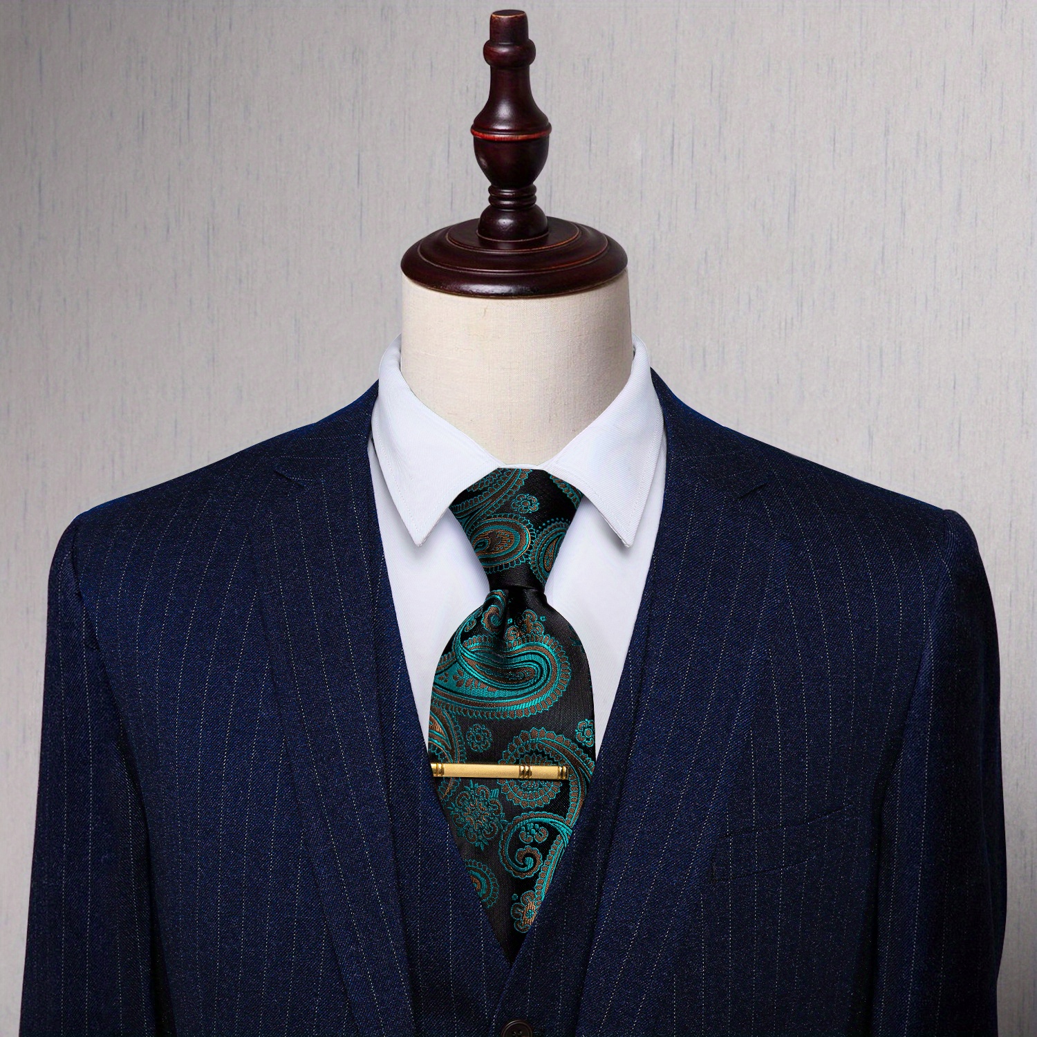Luxury Business Paisley Silk Tie Set For Men Wedding Neck Tie