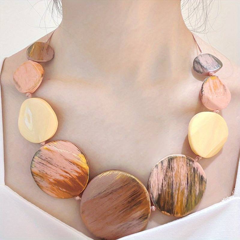 Made By Nami Collana Donna Perle Colorate Oro Acciaio - Gioiello Boho Chic