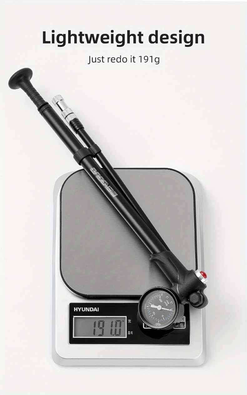 Haute Pression Analogique VTT Air Suspension Pompe à Choc Portable