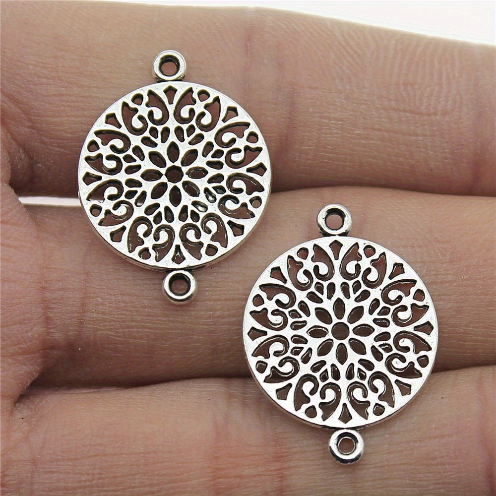 10pcs Classic Creative Antique Silvery Charms Diy Handmade Craft Making Necklace Bracelet Earrings Connector Jewelry Accessories