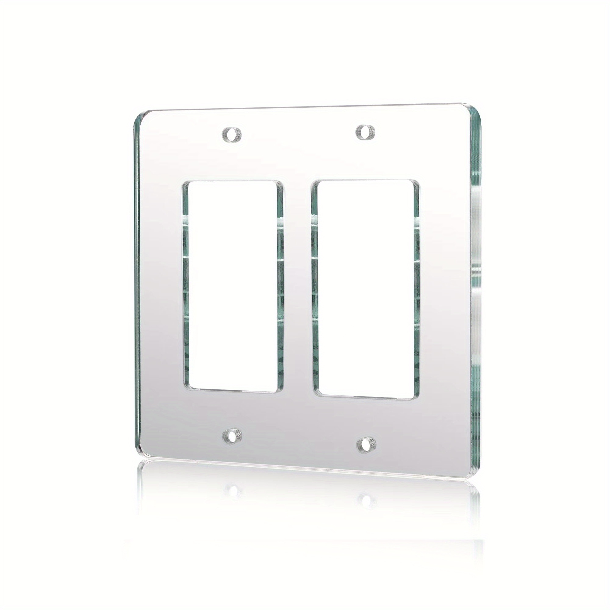 1pc mirror light switch plates single rocker 4 72 x 2 91 switch light cover durable wall plates decorative outlet covers acrylic mirrored light switch cover