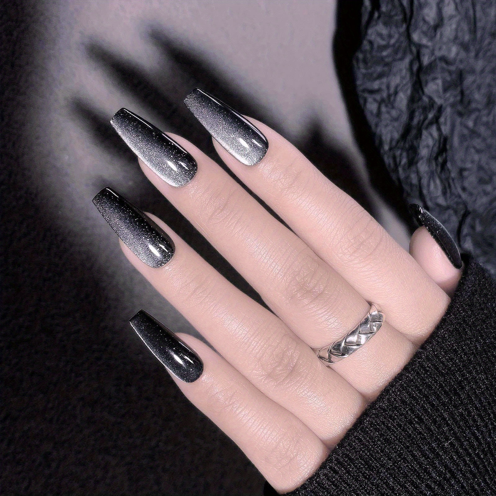 Black Crystal Cat Magnetic Gel Sparkling Glitter Gel Nail - Temu