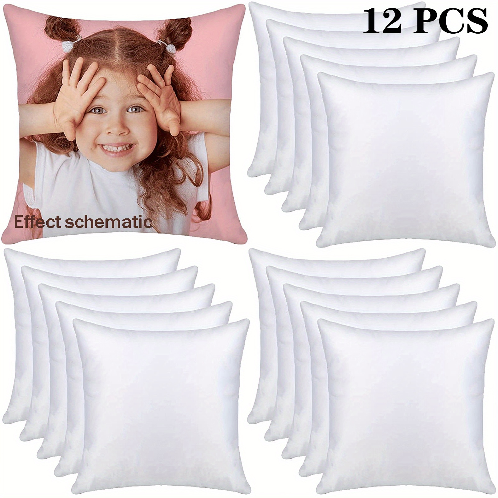 Sublimation Pillow Cases White Cushion Covers Blanks Pillow - Temu