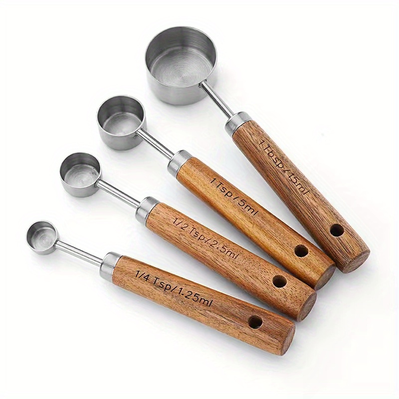 8pcs Set Stainless Steel Square Head Measuring Spoon With Scale Kitchen  Seasoning Spoon Family DIY Baking Coffee Measuring Spoon Combination