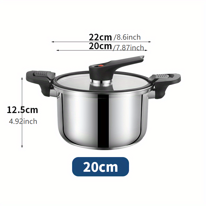 Commercial pressure cooker Pressure Cooker Food Grade Stainless Steel  Stockpot Multiple Specifications Increase Capacity Cleaning Convenient  Hotel Gas