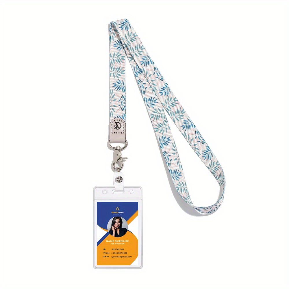 COOKOOKY Lanyard with id Holder Cute lanyards for Women Men Neck Lanyard  for Keys id Badge Holder (Black marble) : : Office Products