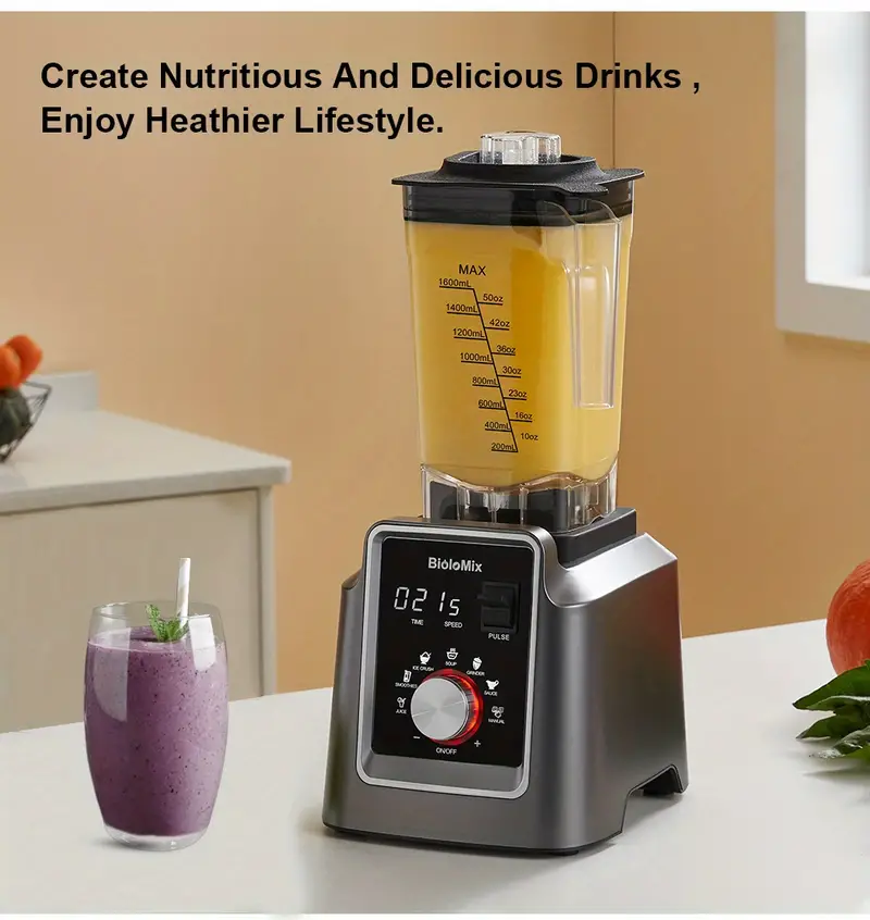 biolomix digital bpa free 2l automatic program professional commercial blender mixer juicer food processor ice smoothies fruit details 2