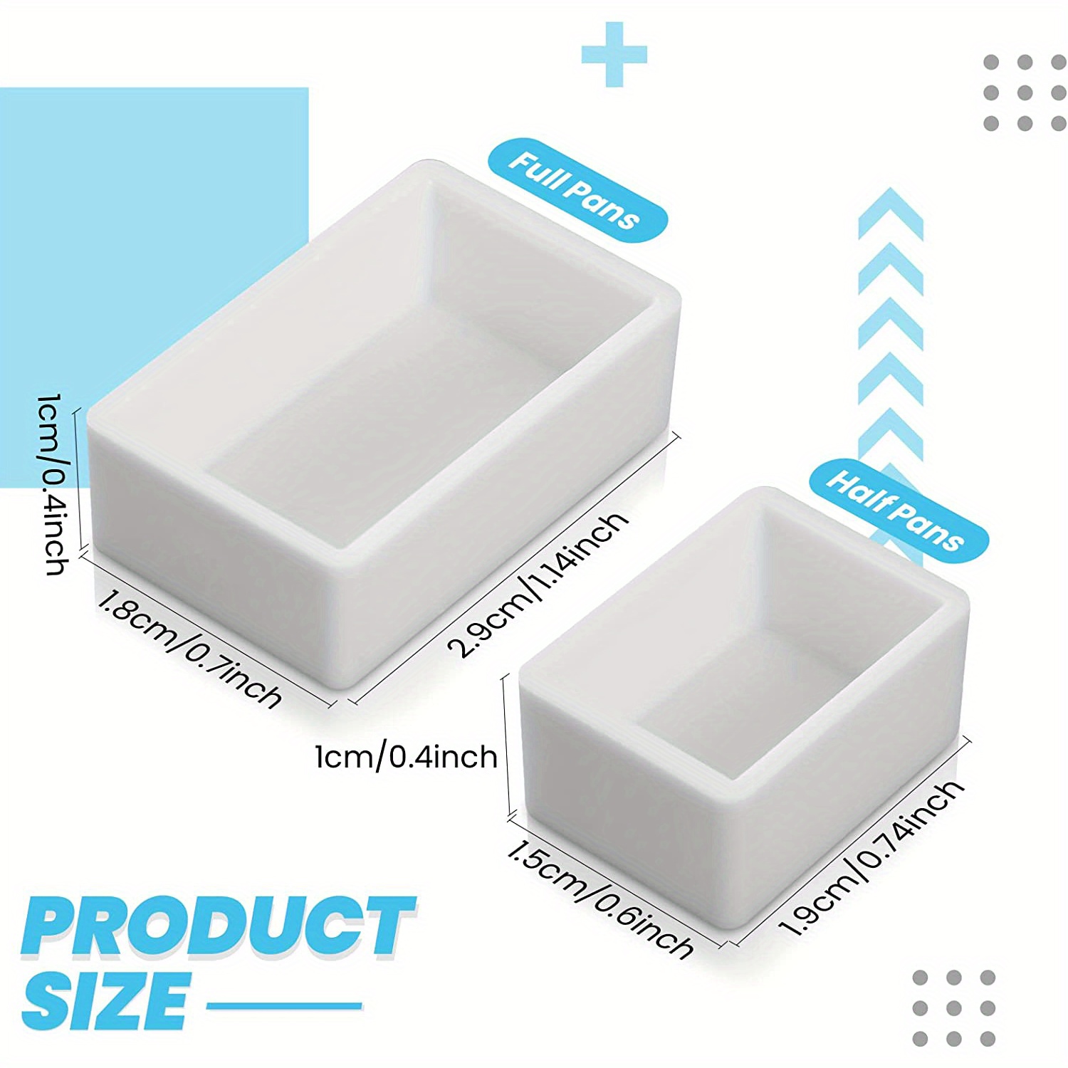 Watercolor Half Pans With Magnetic Stripe Set, White Empty
