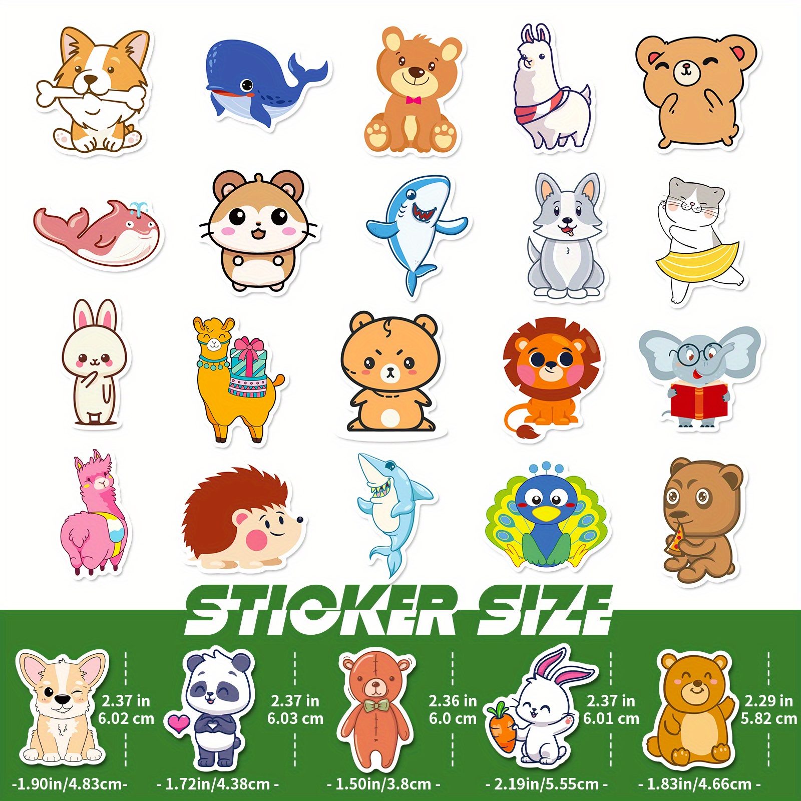 100Pcs Cute Stickers,Aesthetic Vinyl Waterproof Stickers for