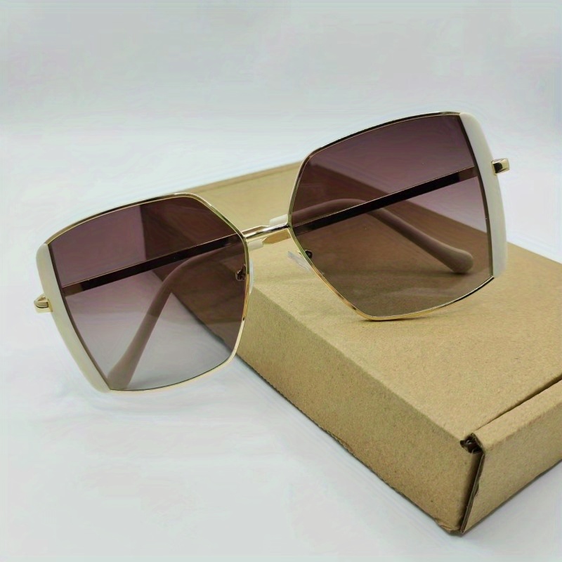 Oversized Cat Eye Sunglasses Gradient Lens Geometric Frame Shield UV400