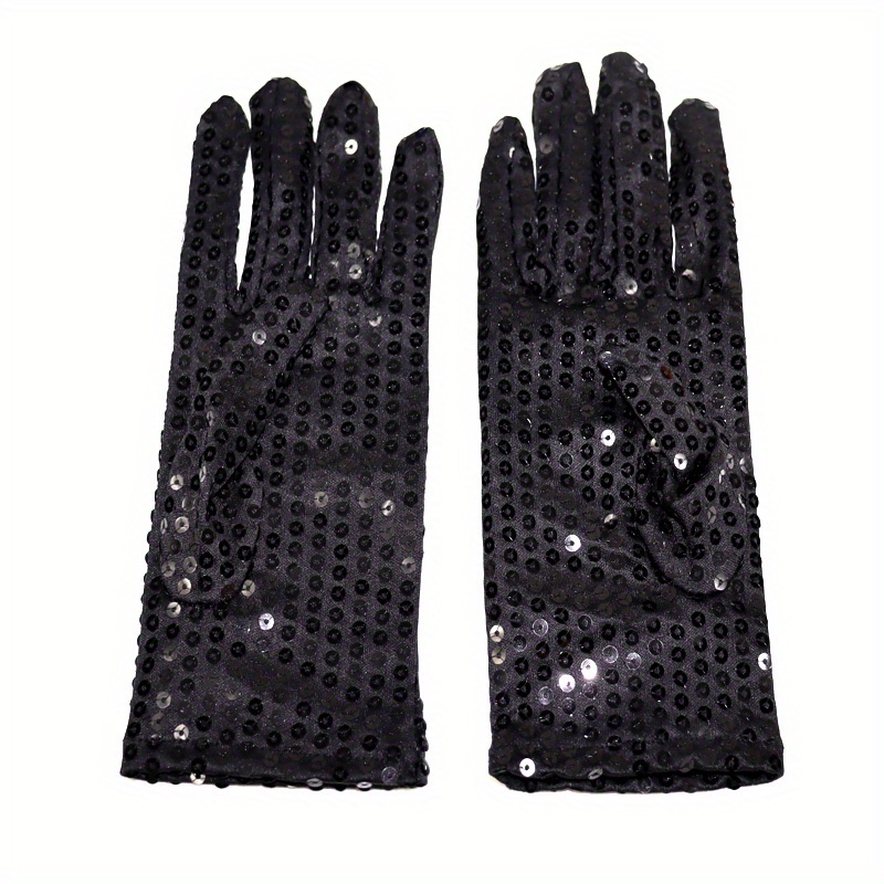 Michael Jackson Sequin Glove - White Right Handed Glove Costume Accessory -  1 Piece
