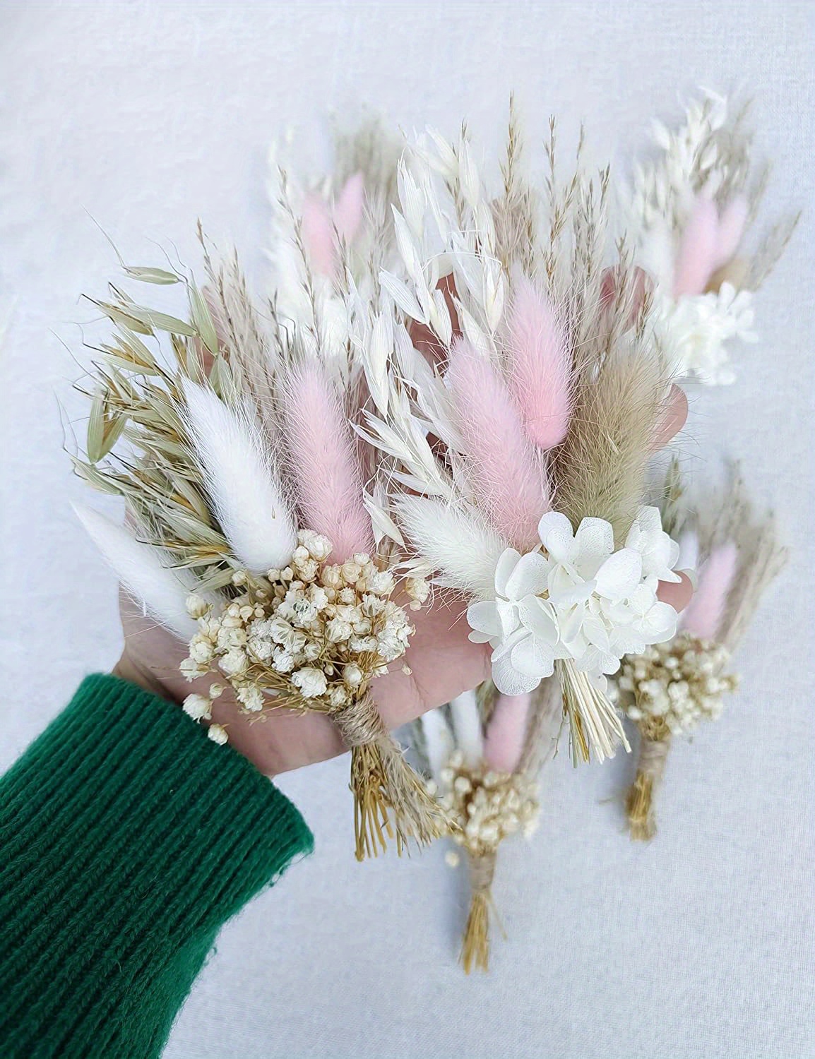 2 Bouquet Mini Dried Flower Bouquet Bohemian Wedding Dried - Temu