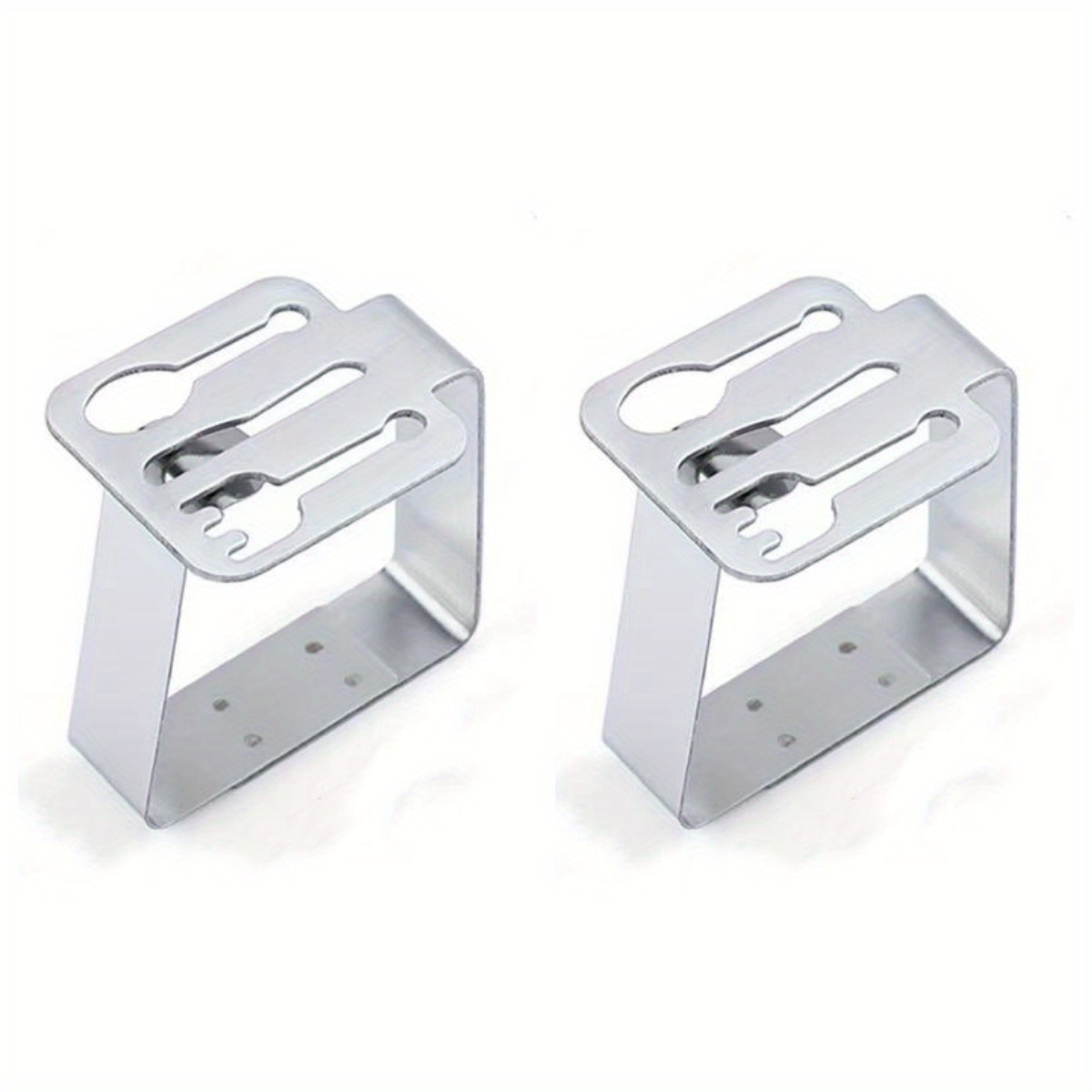 2PCS Edelstahl Tischtuch Clips Dekorative Blatt Tischtuch Klammer