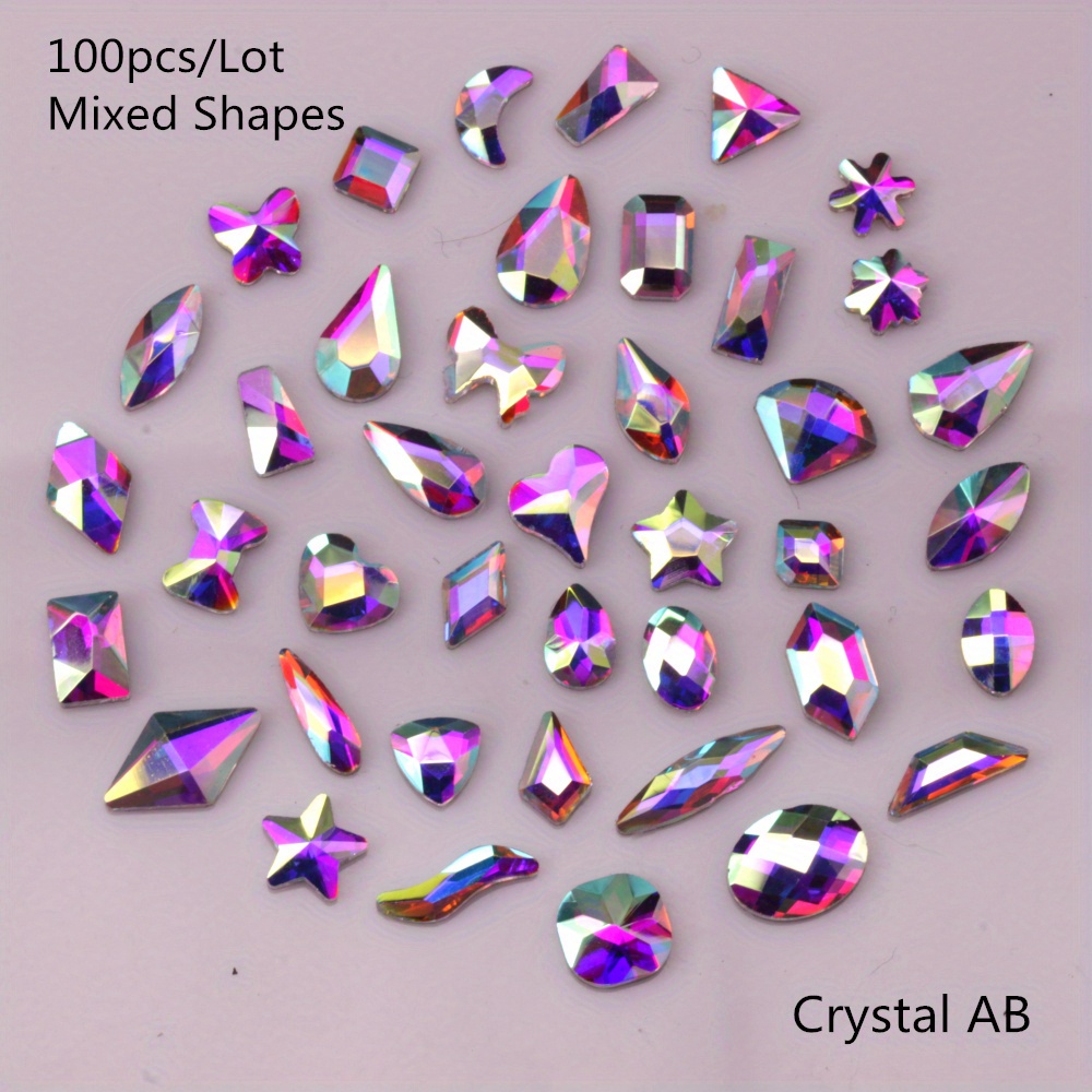 30/100Pcs Classic Versatile Flatback Crystal Mini Nail Art