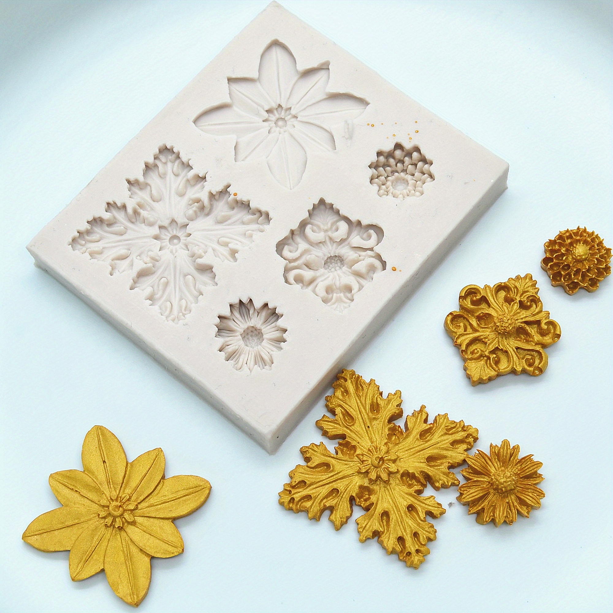 1pc, 3D Silicone Flower Chocolate Mold for DIY Cake Decorating and Baking -  Perfect for Fondant, Candy, and Kitchen Gadgets