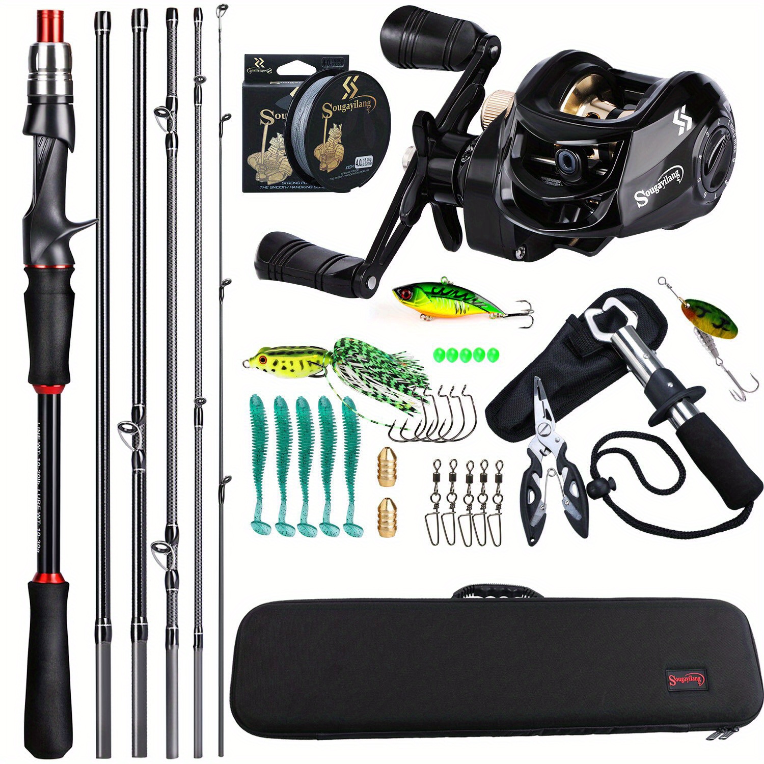 Fishing Accessories Sougayilang Casting Rod And Reel Set With Bag