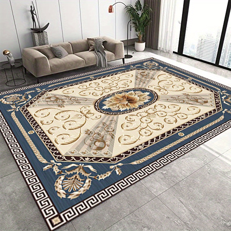 1pc Bohemian Style Carpet-Rug For Living Room, Light Weight, Dirt  Resistant, Washable, Anti-Skid