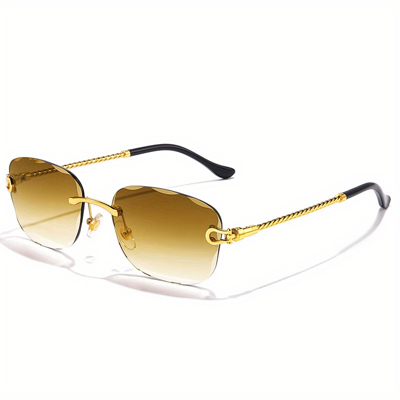Men's Rimless Sunglasses UV Protection for Beach