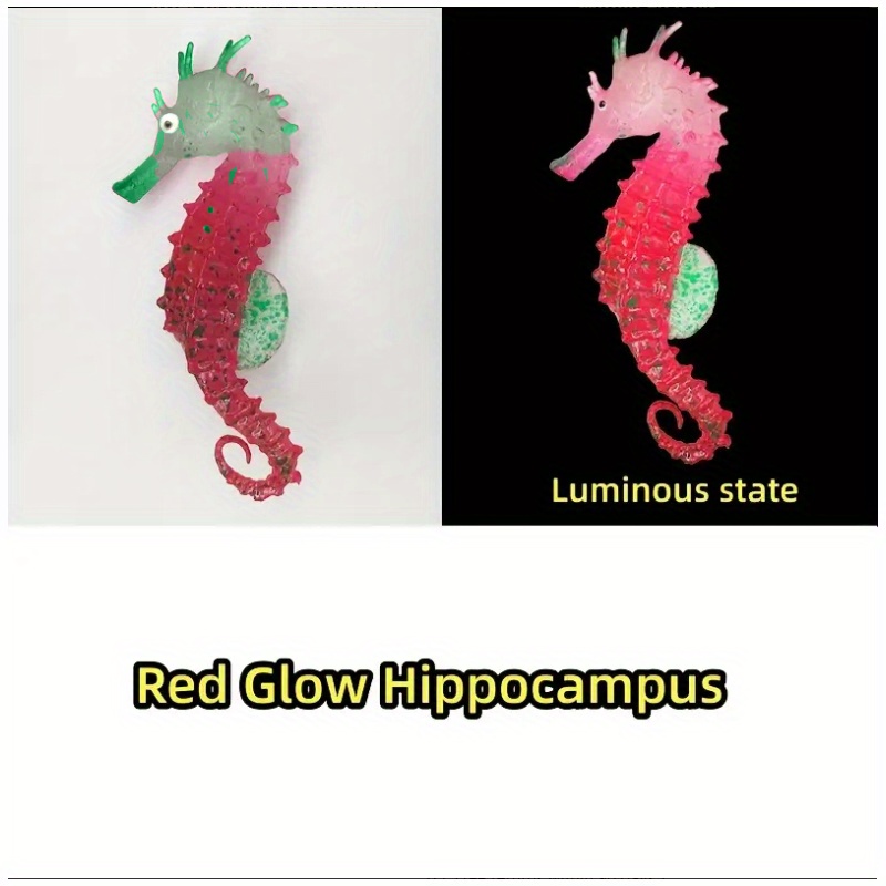 Artificial Seahorse Aquarium Ornament - 4pcs Set