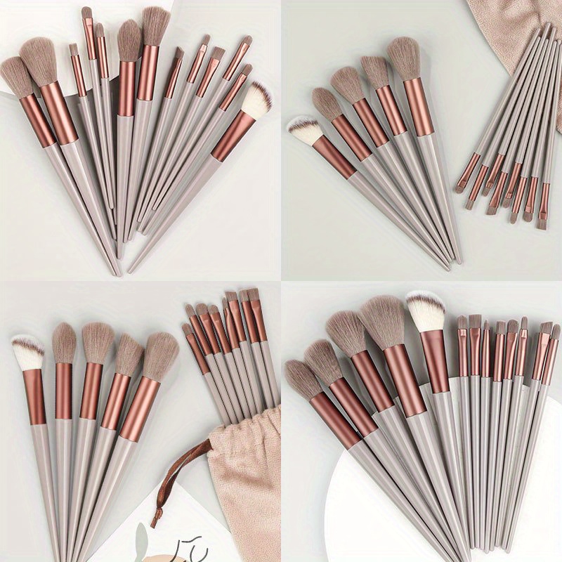 Soft Fluffy Makeup Brushes Powder Puffs Set Cosmetics Temu Australia
