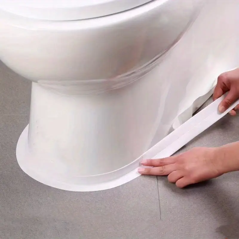 1roll waterproof anti mildew toilet caulk strip self adhesive sealing tape for kitchen bathroom bathroom waterproof tape to avoid wet kitchen sink beautiful seam stickers details 0