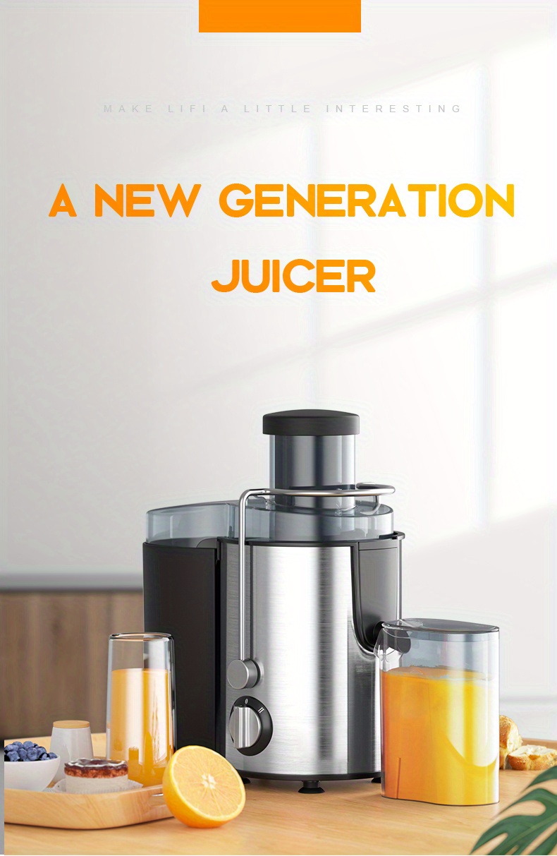 GDOR - Exprimidor de jugo extra ancho de 3 pulgadas con motor de 1000 W,  extractor de jugo para frutas y verduras enteras, fácil de limpiar