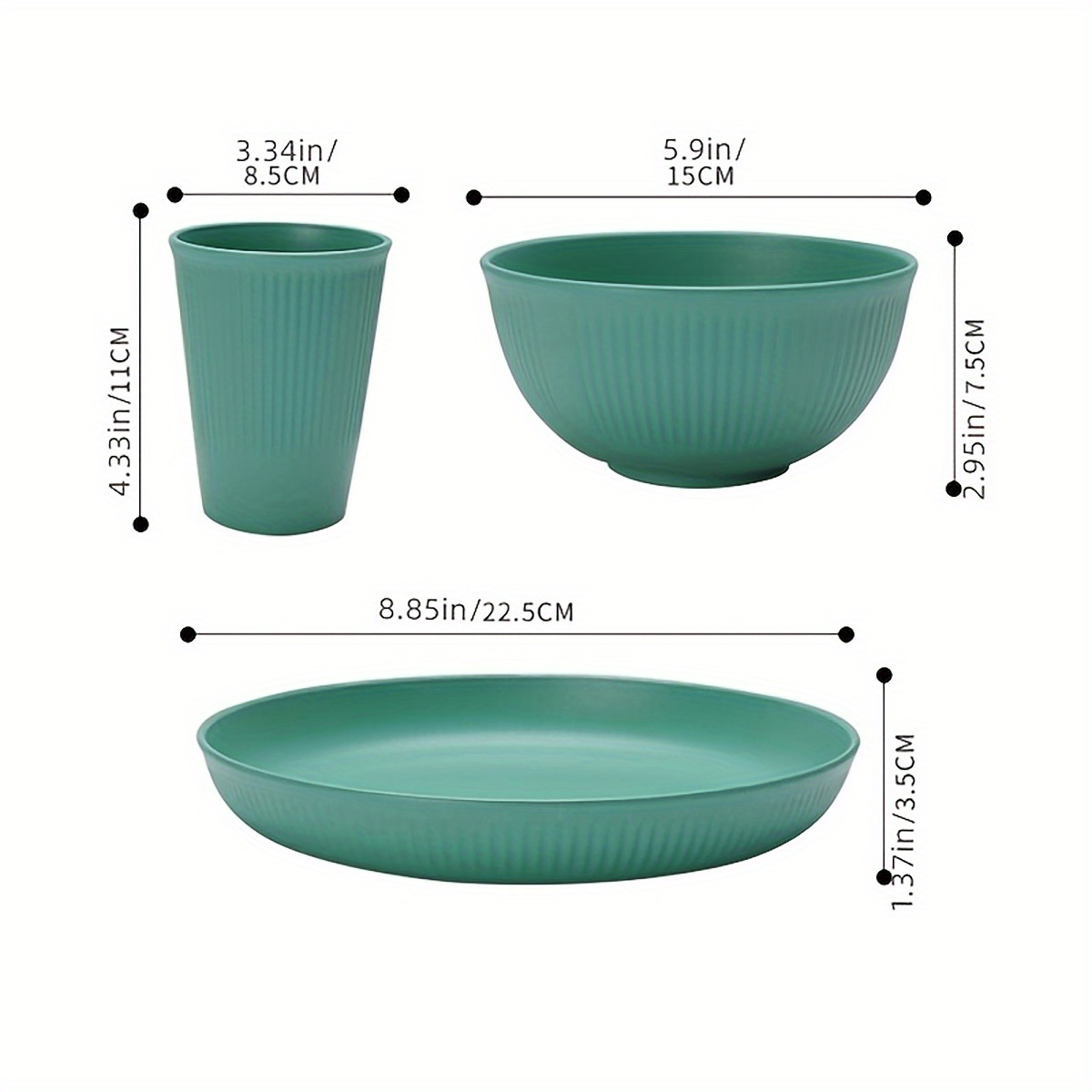 Wheat Straw Dinnerware Sets Unbreakable Dinnerware Sets - Temu