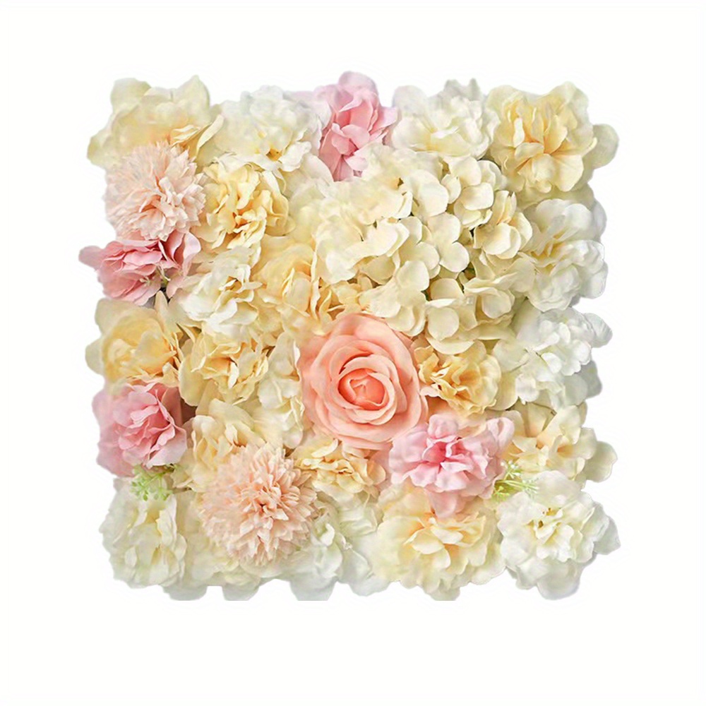 Acquista Fiori artificiali Pannello da parete Sfondo di fiori 3D Rose finte  per decorazioni da parete per feste, matrimoni, addio al nubilato