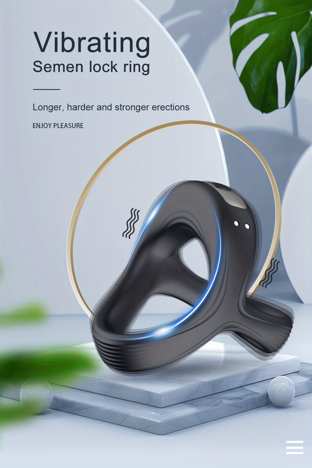 Vibrating Cock Ring With Clitoral Vibrator Lock Sperm Penis - Temu