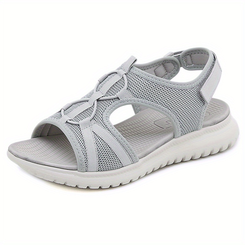 Women's Breathable Mesh Sandals Casual Hook Loop Strap Sandals Women's ...