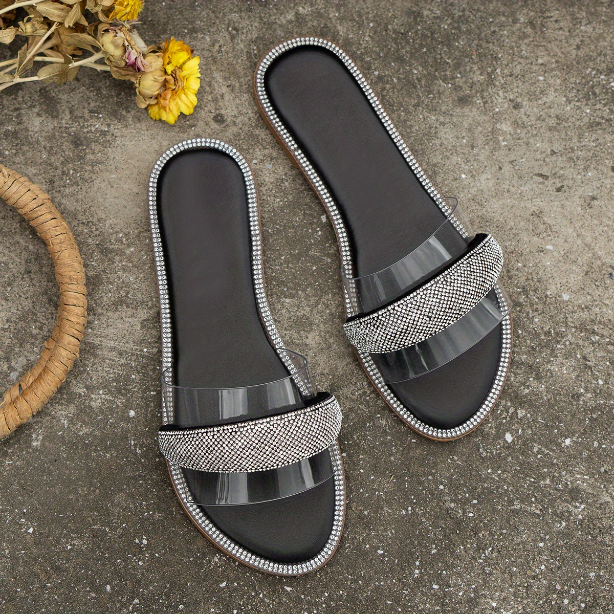 glitter slippers womens