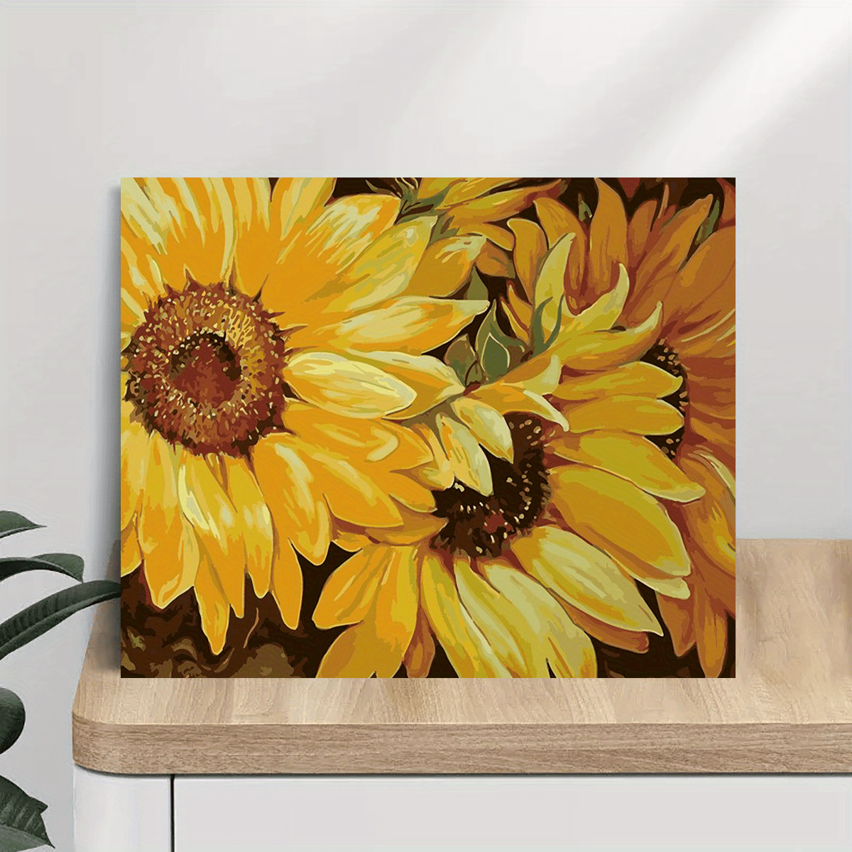  Texture of Dreams 16x20 Framed Abstract DIY Paint by Numbers  Kit for Adults Beginners, Colorful Impressionist Oil Painting Canvas Wall  Art (Sunflower Field, 16 x 20)