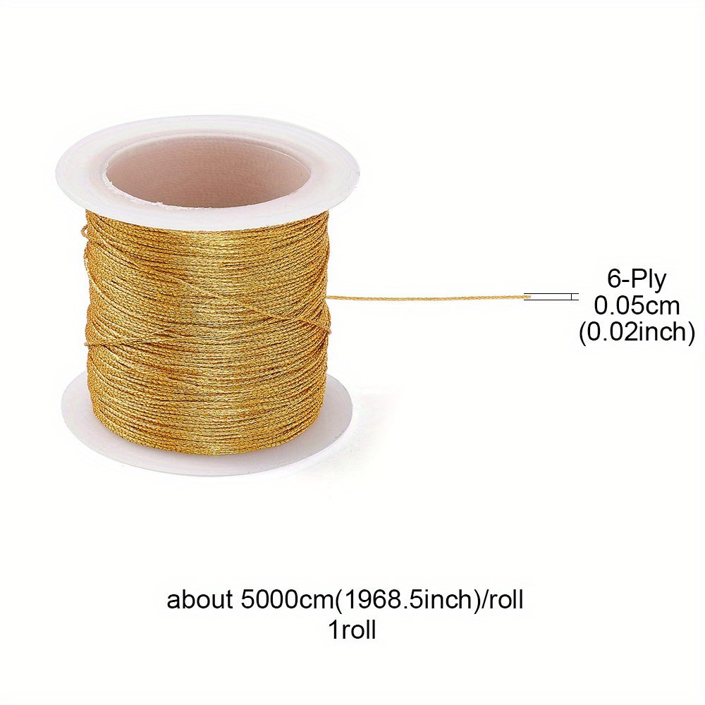 About 50 Meters Golden Silk Thread Diy Beading Thread - Temu