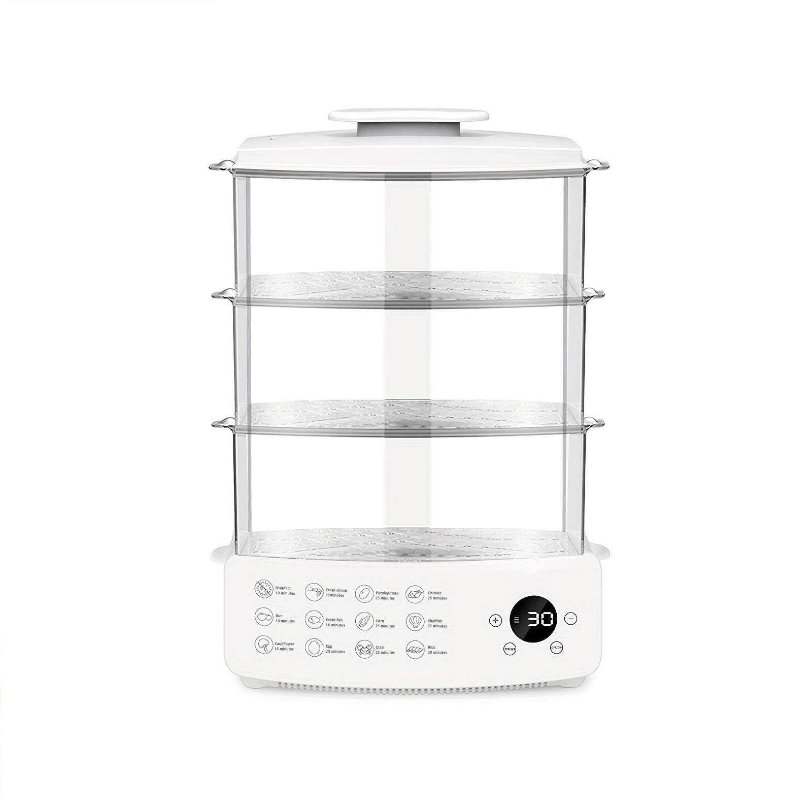 3 tier Electric Food Steamer: Cook Multiple Dishes - Temu