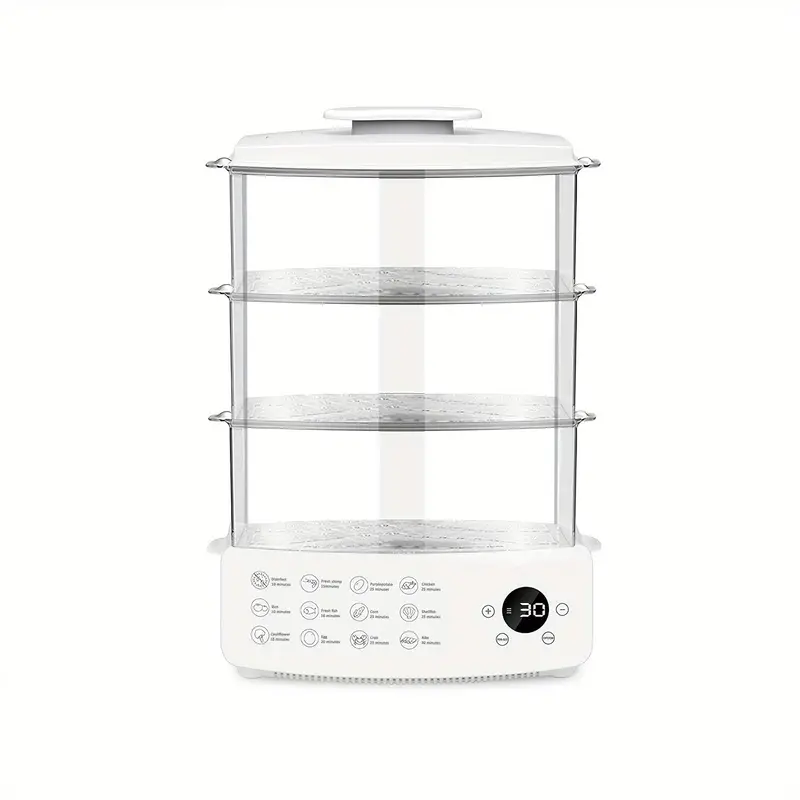 3 tier Electric Food Steamer: Cook Multiple Dishes - Temu